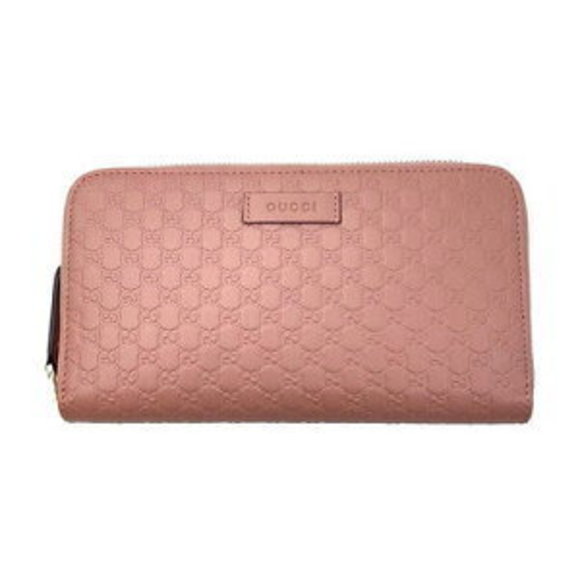 GUCCI Micro Guccissima Zip Long Wallet Pink - Picture 1 of 7